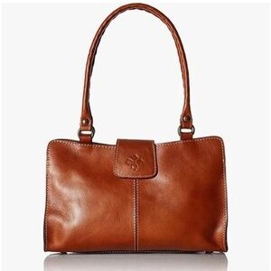 Patricia Nash Rienzo Heritage Shoulder Satchel Bag Tan Leather